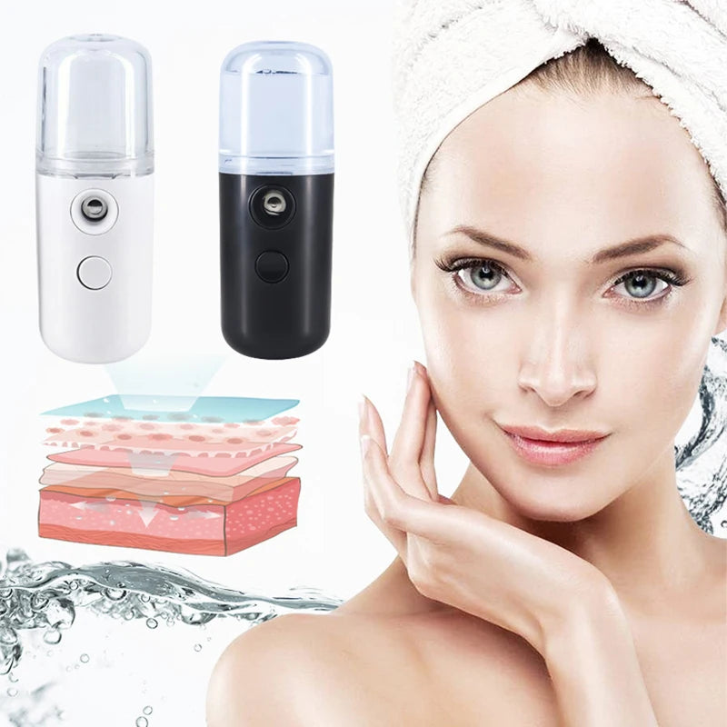 Mini Portable Wireless Sprayer for Car Home Office Rechargeable Small Personal Face Sprayer Cool Mist 30ml