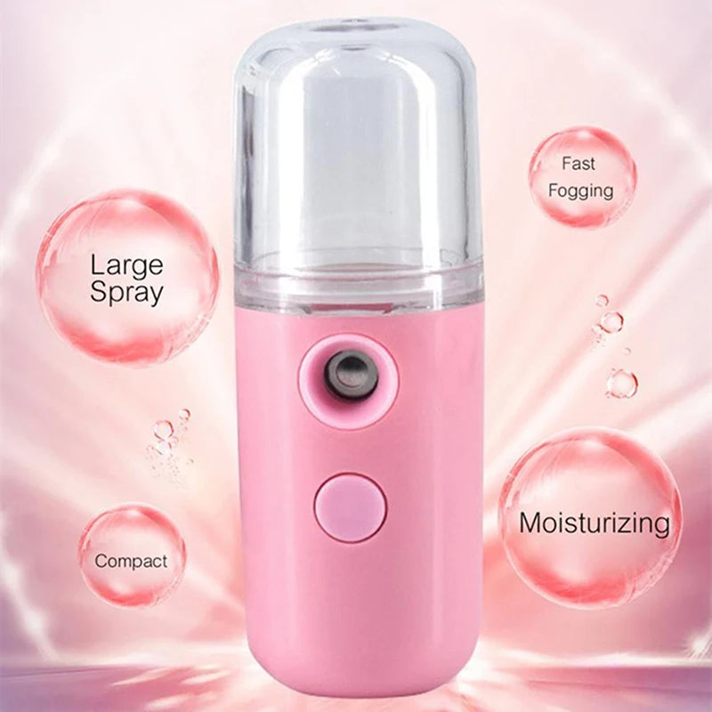 Mini Portable Wireless Sprayer for Car Home Office Rechargeable Small Personal Face Sprayer Cool Mist 30ml